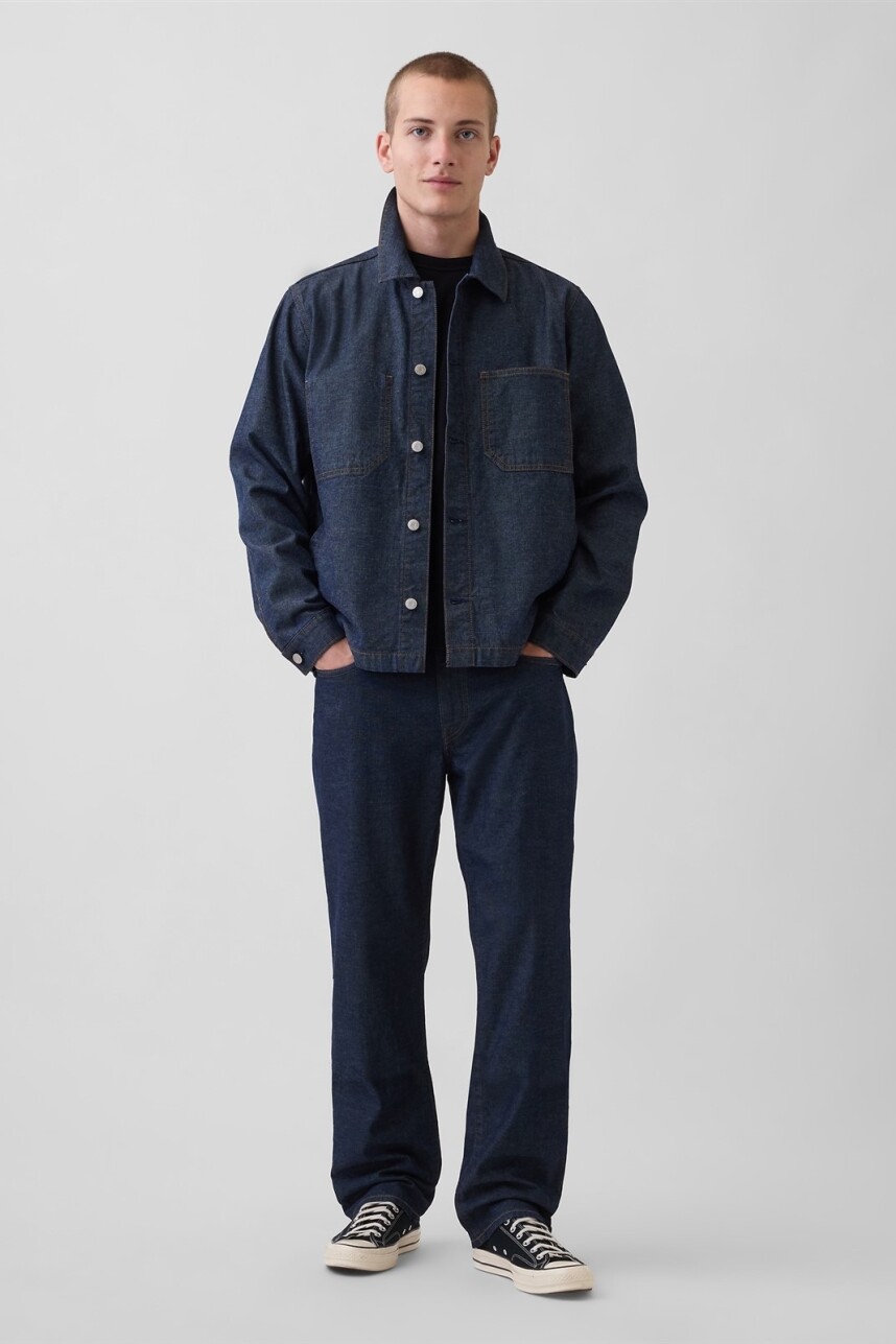 Jean Relaxed Straight Hombre Dark Chambray