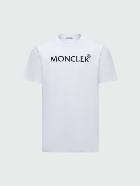 MONCLER - CAMISETA DE ALGODÓN CON LOGOTIPO Negro
