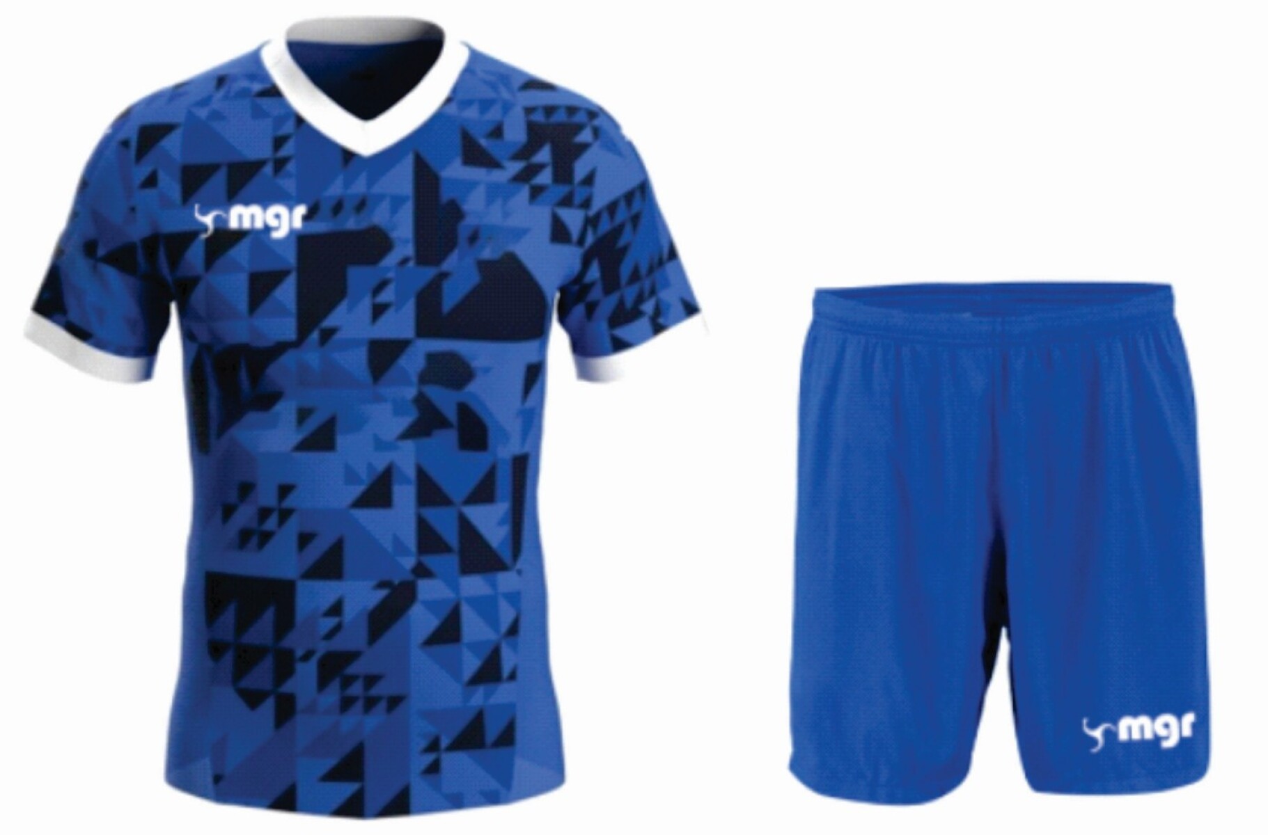 Equipo Express Azul con cuello Blanco 10 UNIDADES 