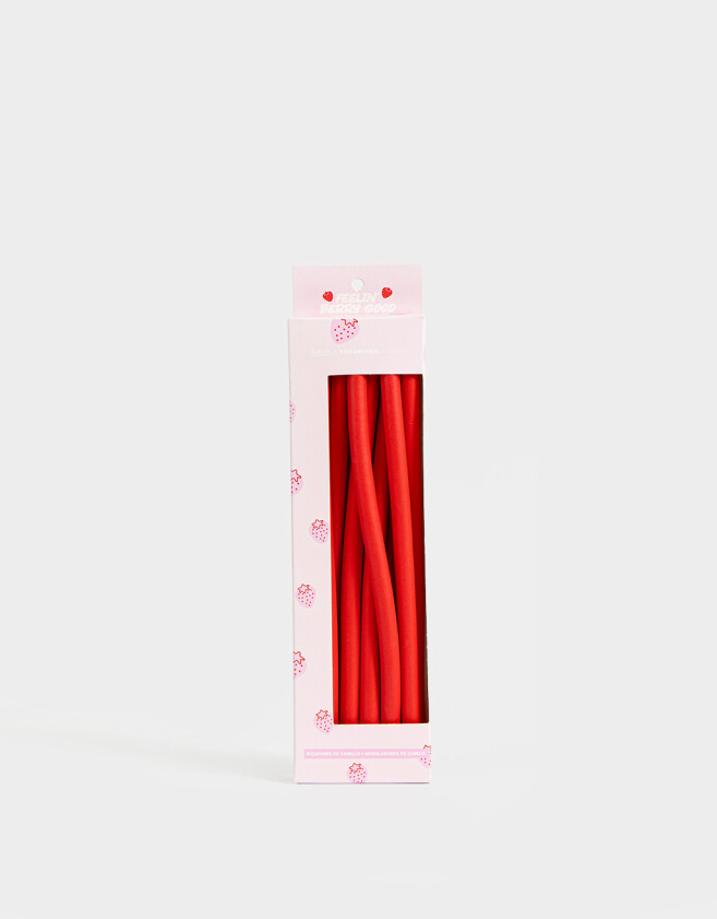 Accesorios Pelo Set Hair Care Set De Rizadores Para Pelo - Rojo Frutilla