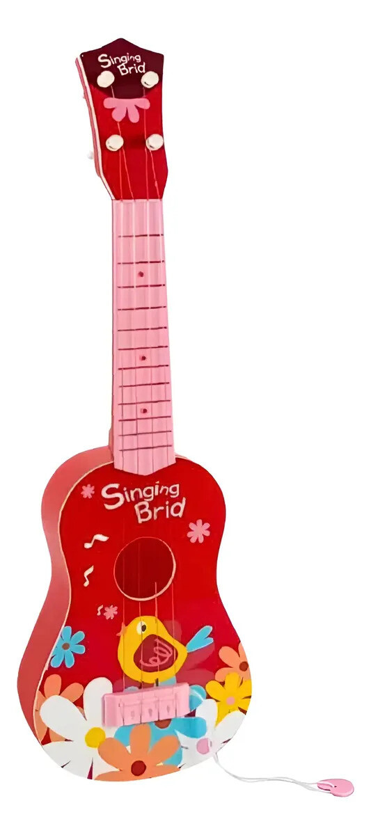 Ukelele Infantil Estampado Con Pua - ROSA 