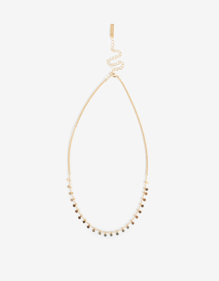 Collares Cortos Metal Collar Corto Metal Delicado - Dorado
