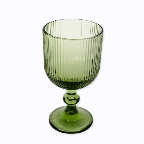 COPA DE VIDRIO VERDE 350ML Unica