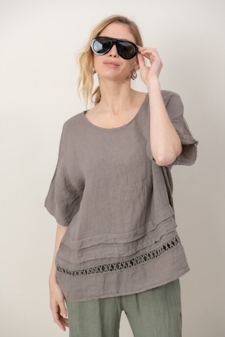 BLUSA ZEMYNA Visón
