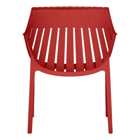 Silla Sillón Hilton Interior Exterior UV 150k Elegante Rojo