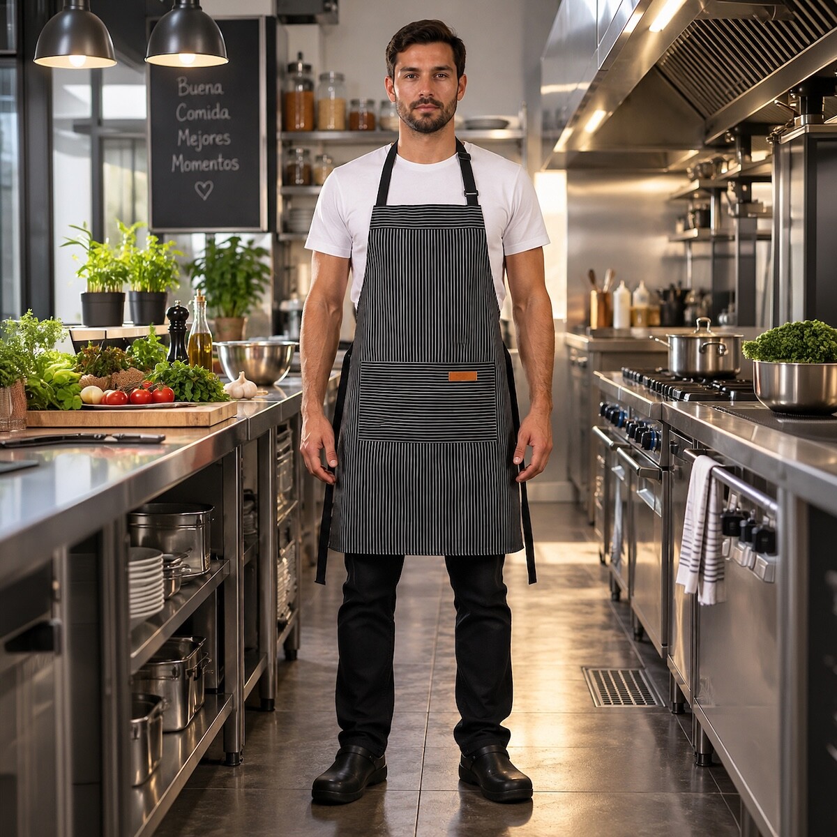 Delantal Gastronómico Unisex Jean Cocina Barbería Asado Chef IMBACK 