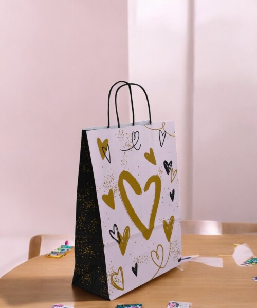 Bolsa 22x10x30 cm. GOLD HEART