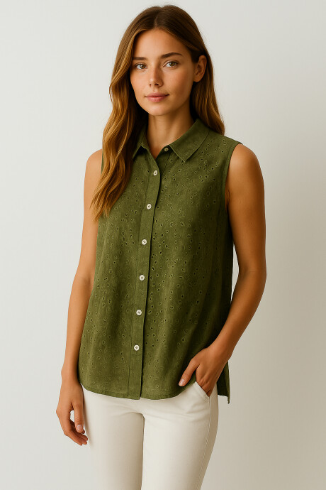 Camisa Tauriel Verde Oliva Oscuro