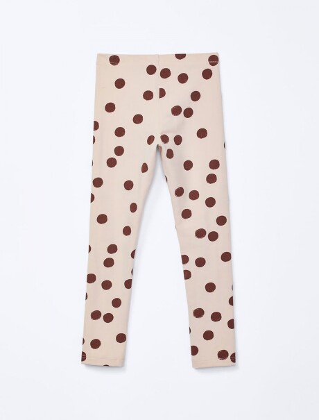 CALZA INFANTIL ESTAMPADA BEIGE