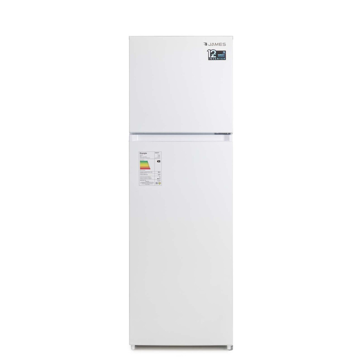 HELADERA JAMES FRÍO SECO - INVERTER BLANCO RJ 301 INV B 