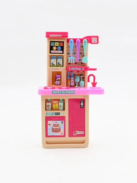 COCINA SET MUÑECA ROSADO