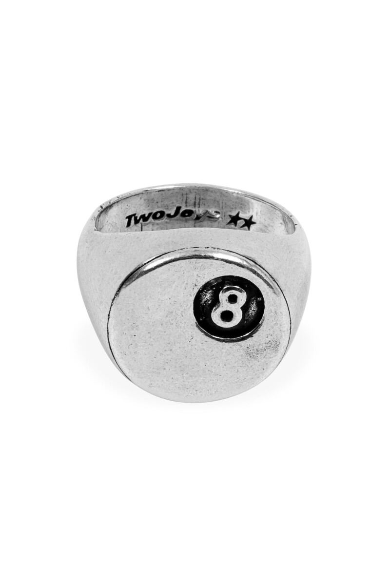 Twojeys 8 Ball Ring Plata Plata