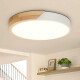 Luminaria Plafon Led Diám 30cm Metal Y Madera Luz cálida Blanco