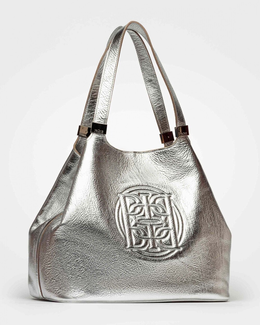 Bolso Eterial en cuero arrugado Metalizado