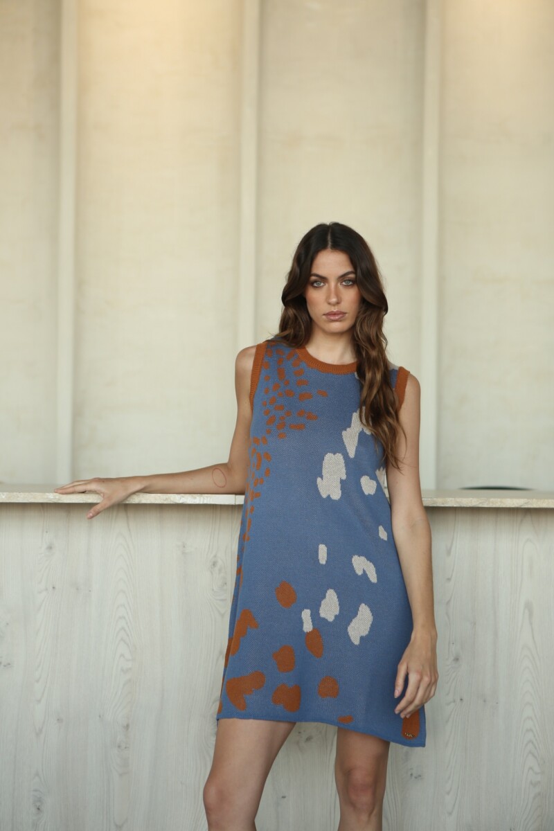 VESTIDO ESTRELLA - Azul 