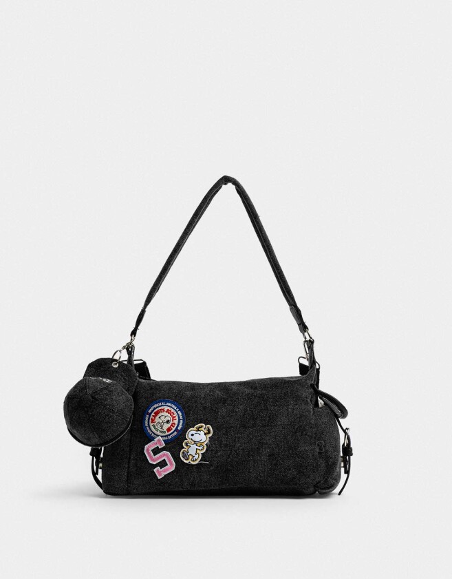 Bandoleras Bandolera Denim Snoopy - Negro