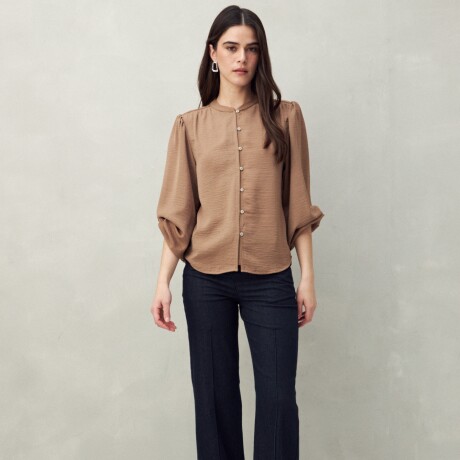CAMISA BLOSSOM Marron