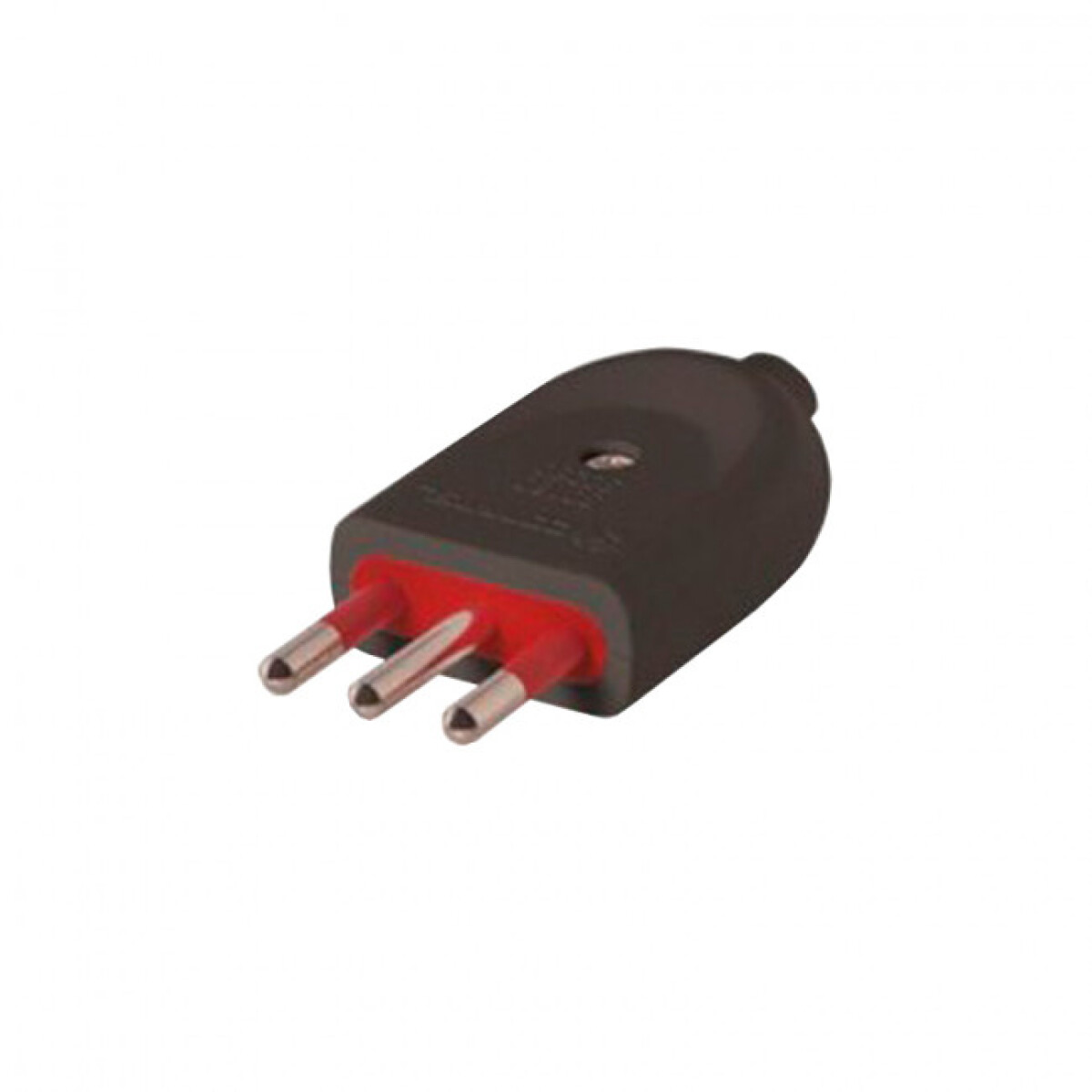 Ficha 2 Patas + Tierra 10A Negra Contactum Conatel 