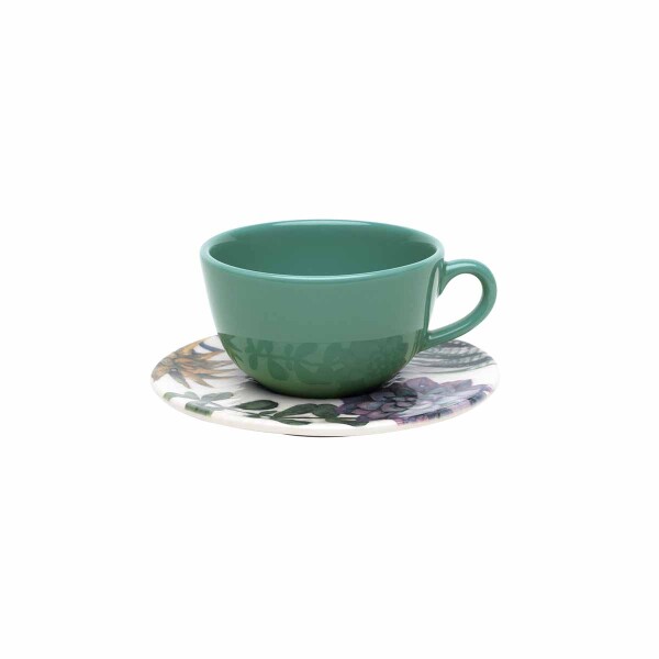 Taza te con plato Bothanica 200 ml OXFORD Taza te con plato Bothanica 200 ml OXFORD