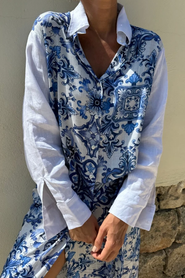 Camisa Ayra azul talle unico