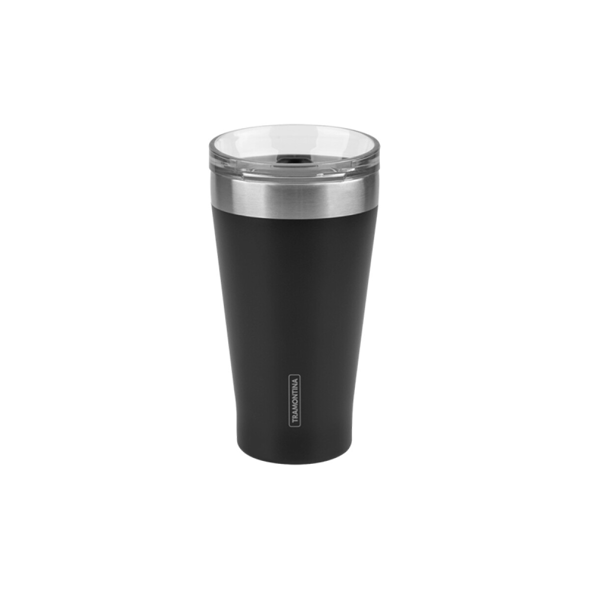 Vaso térmico negro con tapa 550ml. "EXATA" -TRAMONTINA - TF6712 