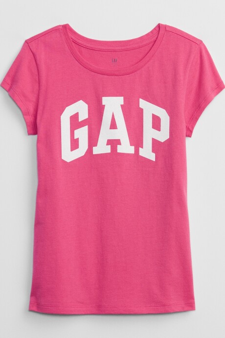 Remera Logo Gap Con Brillantina Niña Wednesday Pink