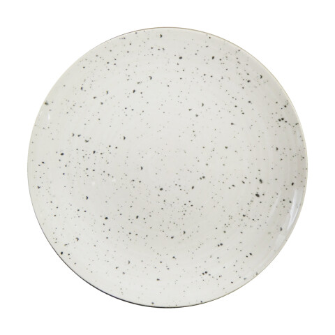 Plato Cerámica con Puntos 19 cm BLANCO