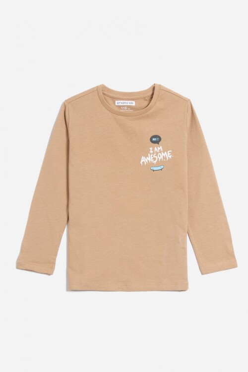 Remera estampa graffiti KHAKI