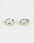 Aros Argollas De metal Argollas Gruesas - Plateado
