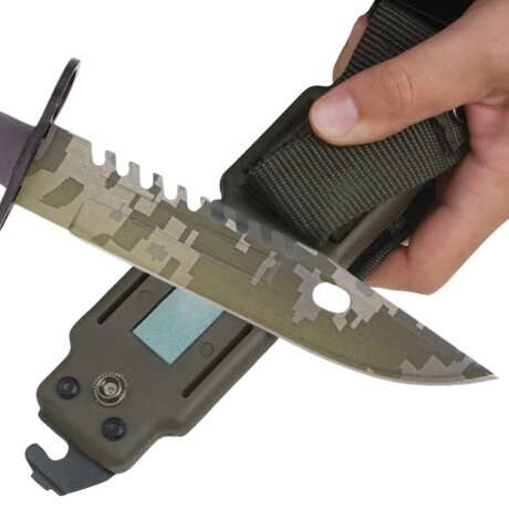 Cuchillo táctico camuflado con piedra de afilar - Bayoneta Cuchillo táctico camuflado con piedra de afilar - Bayoneta