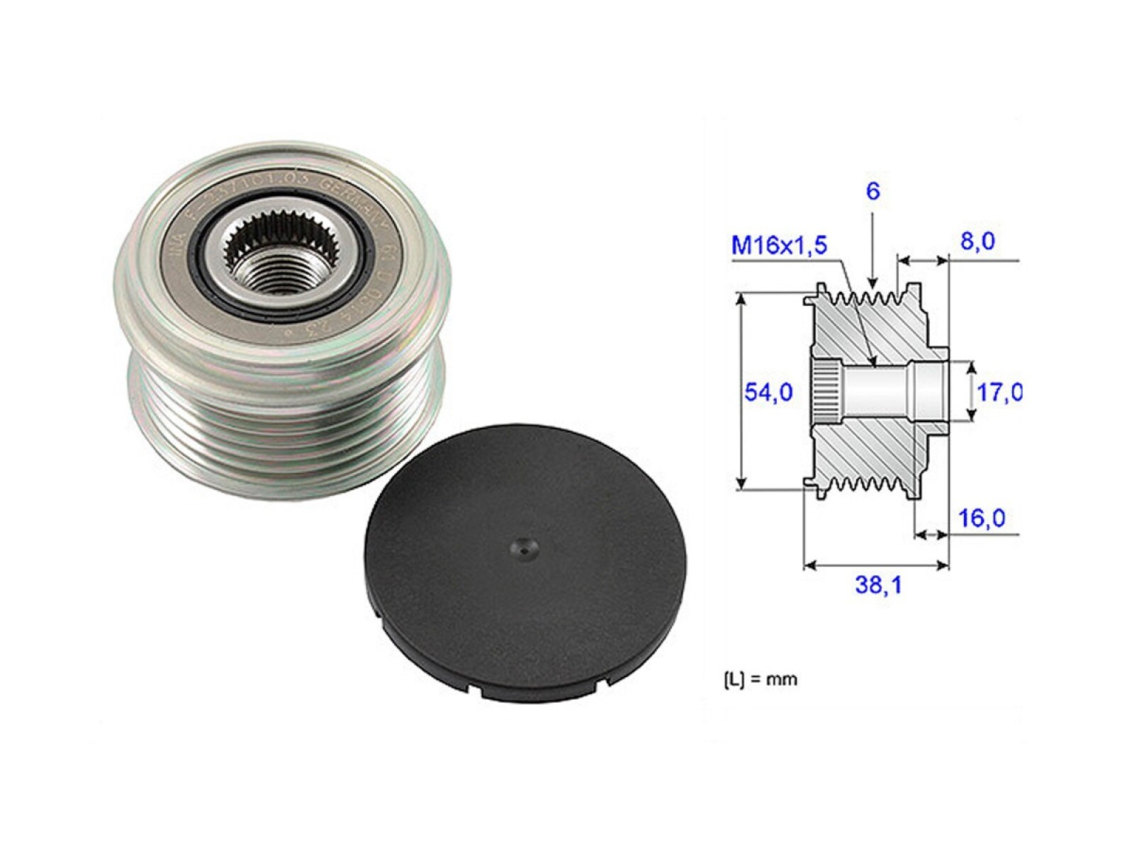 Polea Alternador Marcha Libre BMW 320 D (E90)/330D (E90) 04-11 