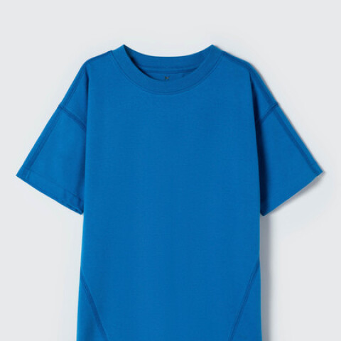 CAMISETA MM MASC AZUL CARIBE/CHUMBO/BLANCO