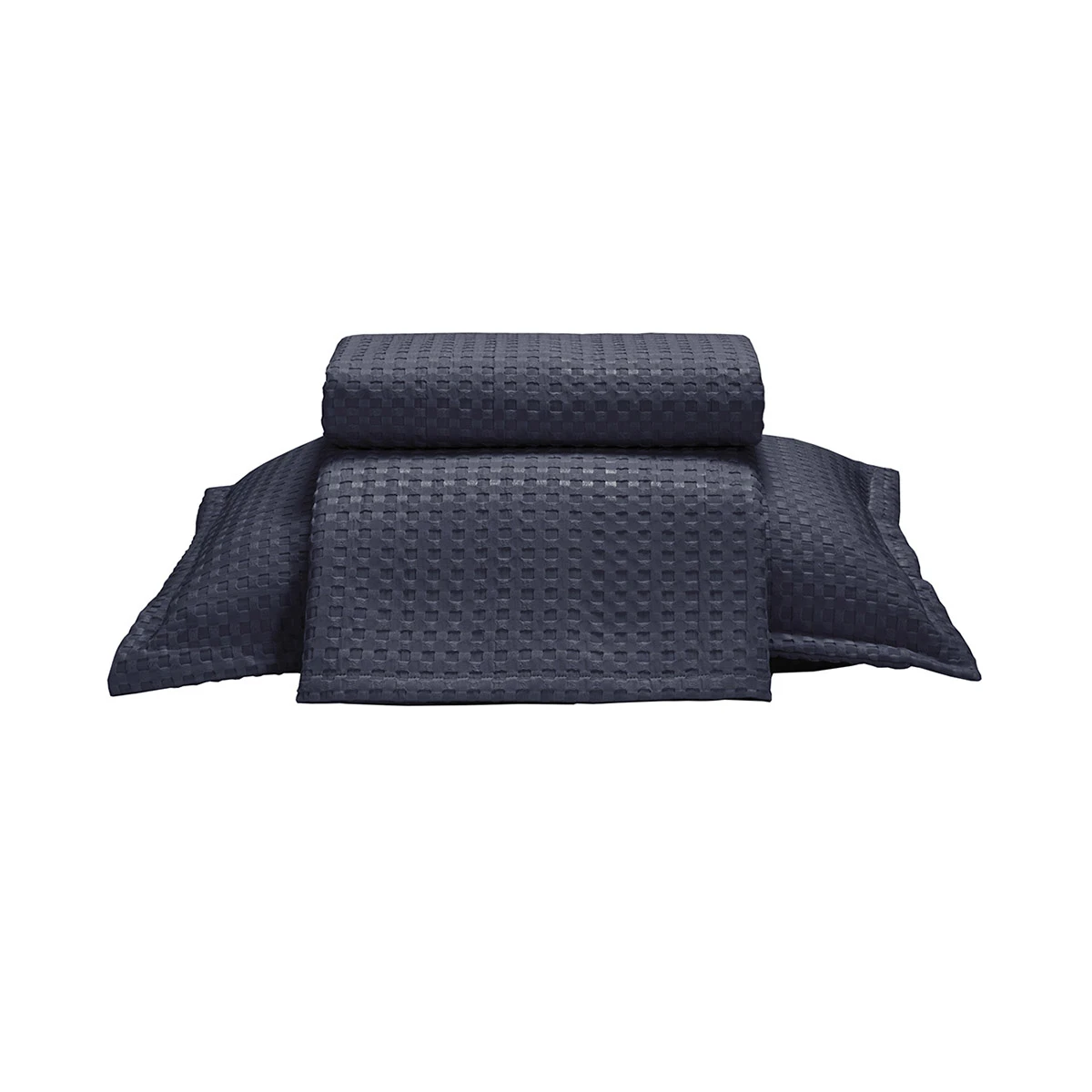 Juego Colcha y Funda Dohler Provenza 1 Plaza 100% Microfibra - AZUL MARINO 