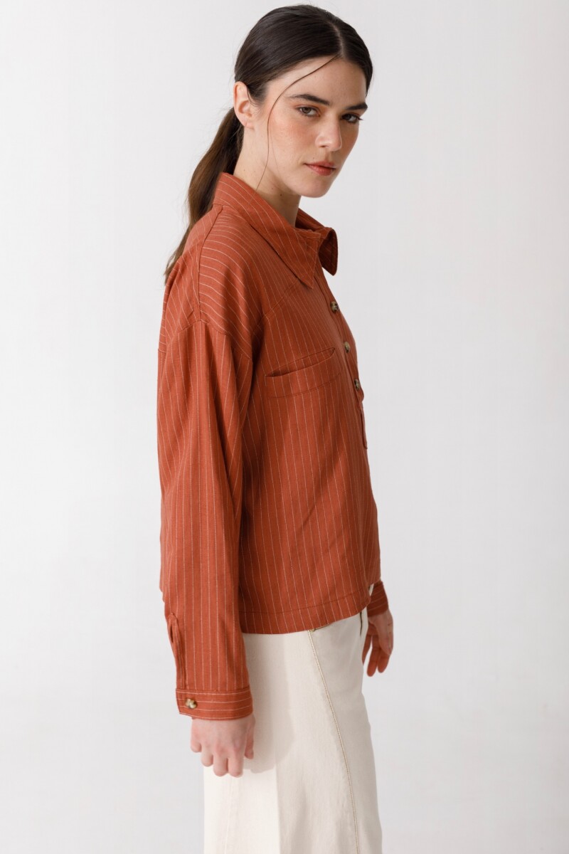 BLUSA POLO LINEN Rayas Terrac