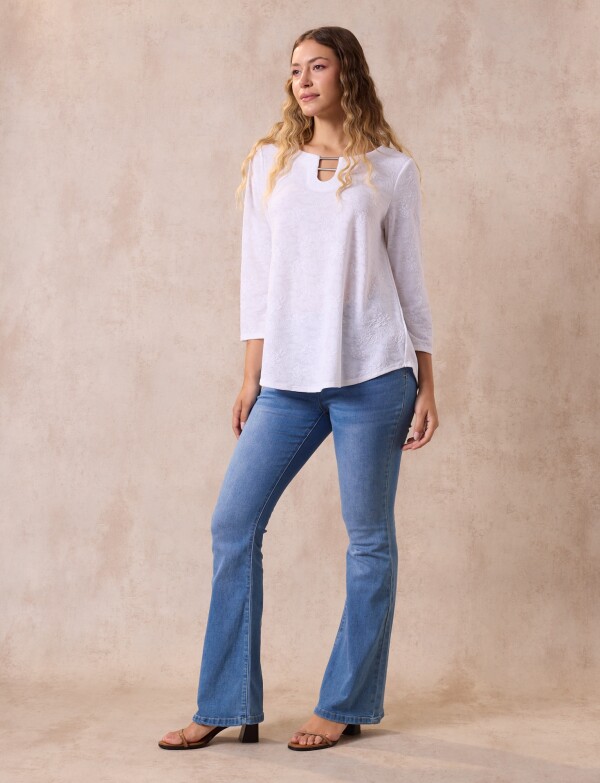 Blusa Labrada BLANCO
