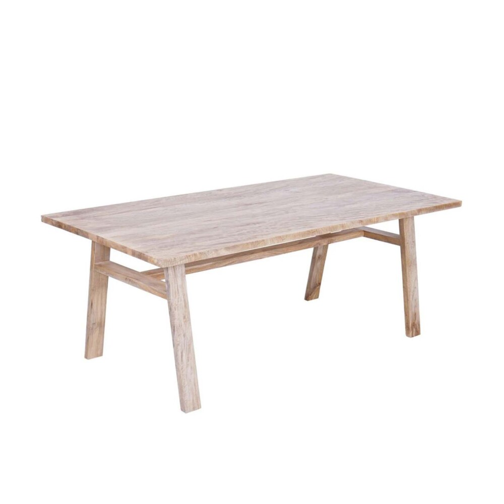 MESA DE COMEDOR MADERA NATURAL-BEIGE MANGO