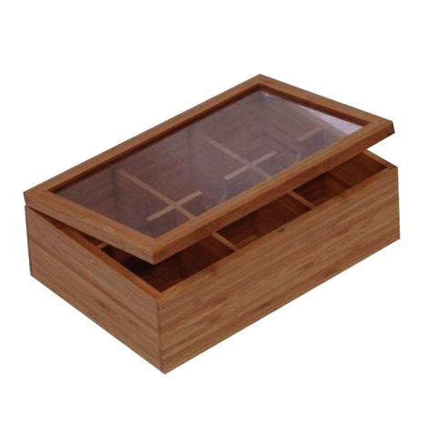 CAJA RECT PARA TE 6 DIV BAMBOO 25X17X8CM CAJA RECT PARA TE 6 DIV BAMBOO 25X17X8CM