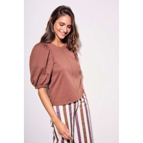 Remera Algodón Manga Globo Mocha