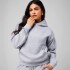 Polera Cozy Fleece Hoodie Mujer Classic Grey Heather