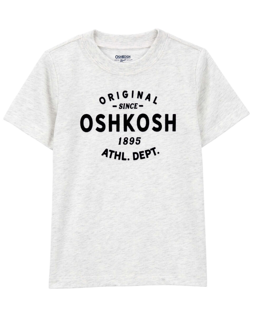 Remera de algodón, manga corta con logo. Talles 2-5T 