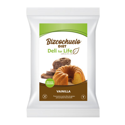 Premezcla De Bizcochuelo De Vainilla Diet Deli FOR Life 500g Bizcochuelo Vainilla Diet 500g