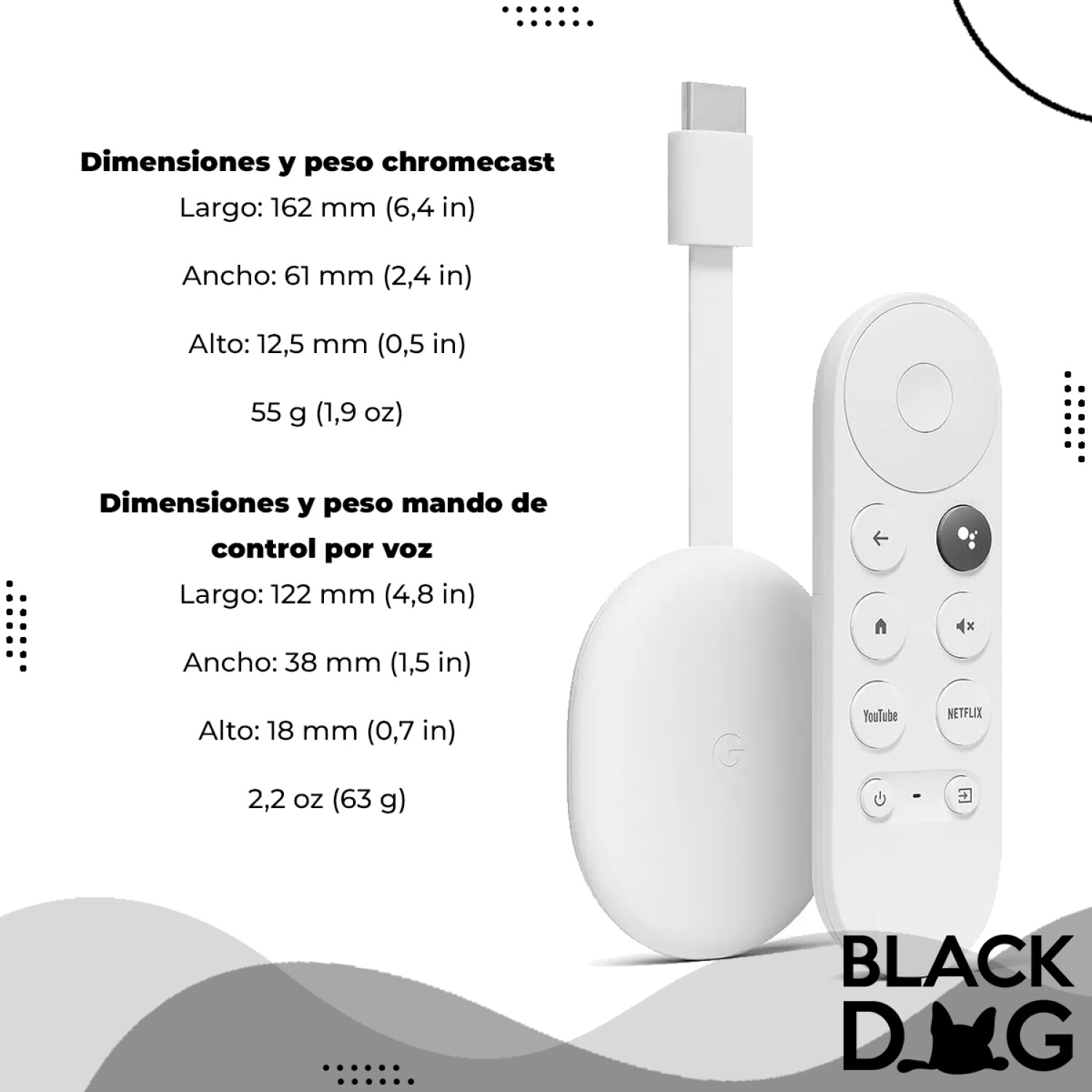 Chromecast Con Google Tv Hd Control Y Comando De Voz + Smartwatch