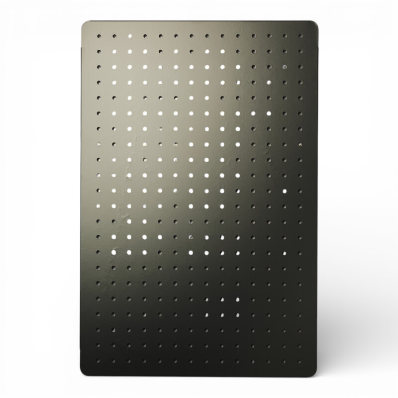 Panel perforado pegboard metálico organizador de pared 60x40 cm – Multiuso para el hogar Negro