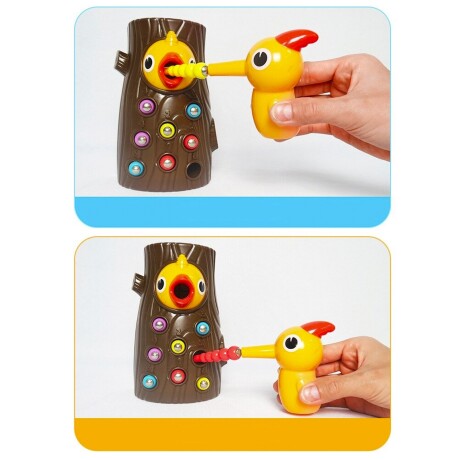 Juego de destreza con imanes Alimenta al Pájaro Bebé - Blanco Blanco