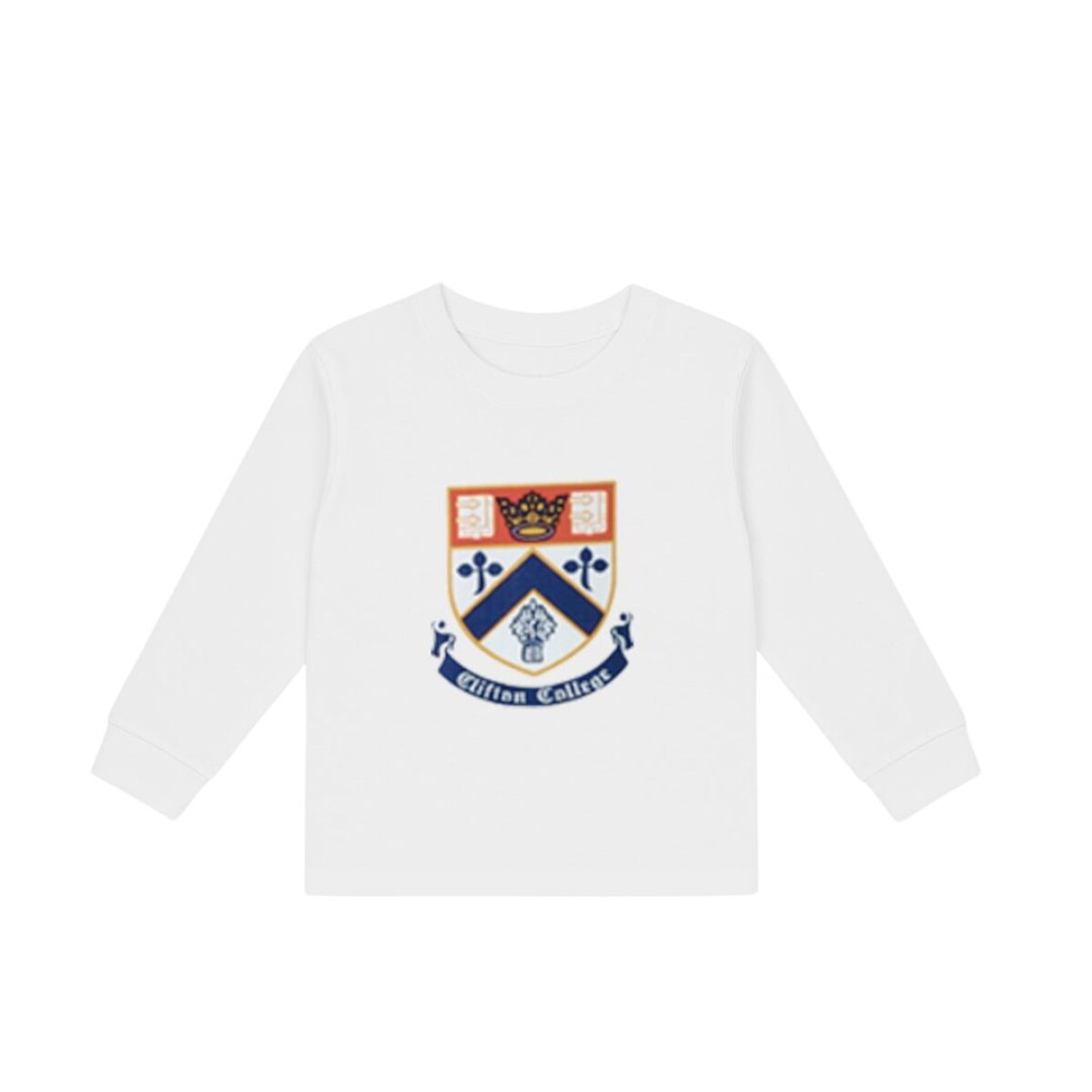 T-shirt Manga Larga Clifton College Blanco
