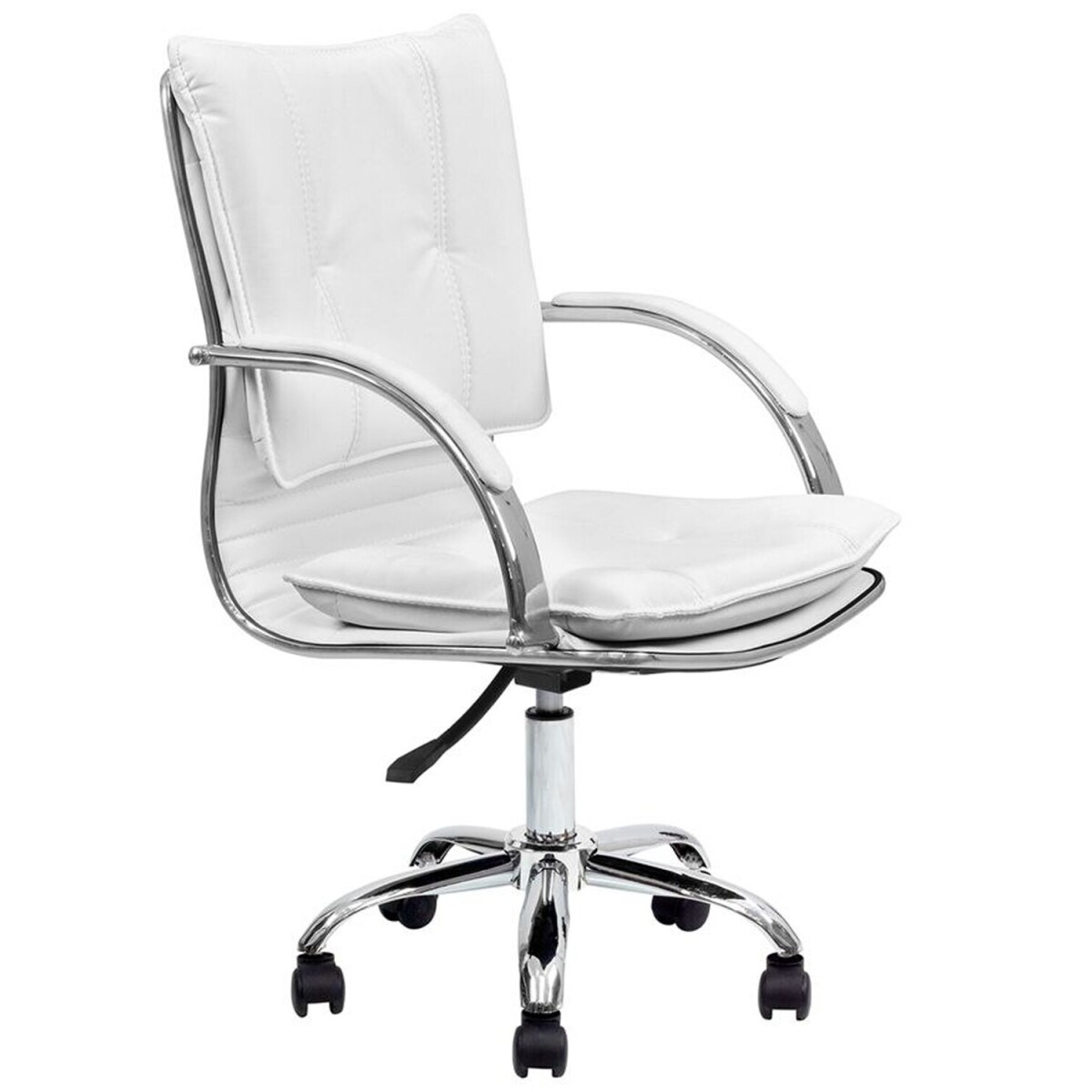 Silla de Escritorio Oficina Giratoria Lumax Donna en EcoCuero - Blanco 