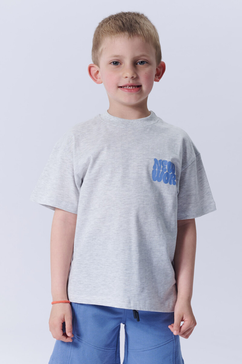 Remera Algodón Gris Melange