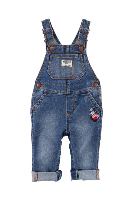 Enterito jean con bordado. Talles 6-24M Sin color