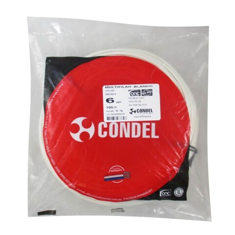 CABLE MULTIFILAR 6,00MM2 BLANCO CONDEL CABLE MULTIFILAR 6,00MM2 BLANCO CONDEL