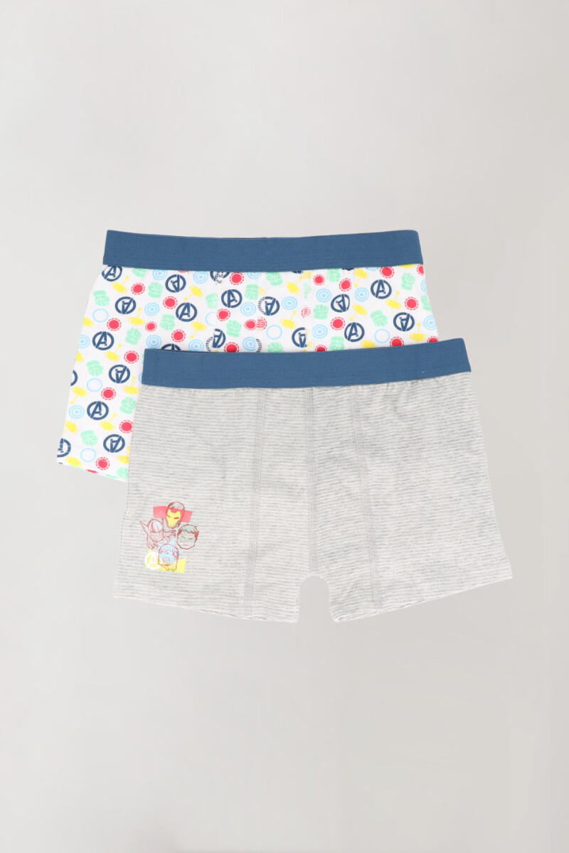 Pack x2 boxer marvel/disney Gris